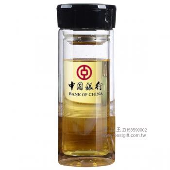 雙層商務玻璃杯帶茶網