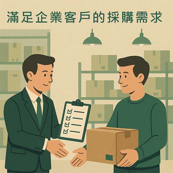 滿足企業客戶的採購需求