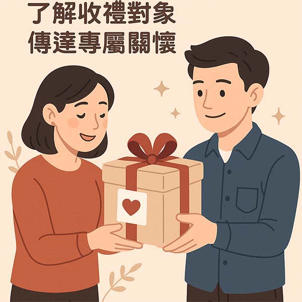 了解收禮對象傳達專屬關懷